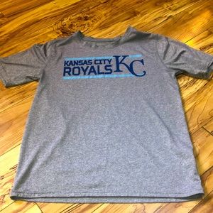 Boys large KC Royals dri fit shirt